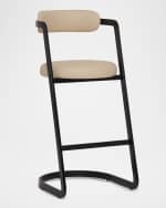 Image 1 of 5: Interlude Home Baldwin Vegan Leather 30" Bar Stool
