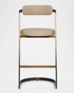 Image 2 of 5: Interlude Home Baldwin Vegan Leather 30" Bar Stool