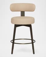 Image 2 of 6: Interlude Home Clermont Vegan Leather 25" Counter Stool