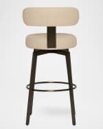 Image 4 of 6: Interlude Home Clermont Vegan Leather 29" Bar Stool
