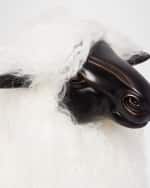 Image 4 of 6: Interlude Home Lucie Baby Sheepskin Bench