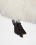 Image 5 of 6: Interlude Home Lucie Baby Sheepskin Bench