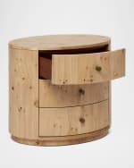 Image 3 of 7: Interlude Home Blaine Burl Bedside Chest
