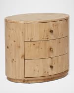 Image 1 of 7: Interlude Home Blaine Burl Bedside Chest