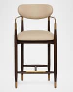 Image 2 of 8: Interlude Home Cidra Vegan Leather 26" Counter Stool