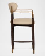 Image 3 of 8: Interlude Home Cidra Vegan Leather 26" Counter Stool