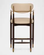 Image 4 of 8: Interlude Home Cidra Vegan Leather 26" Counter Stool