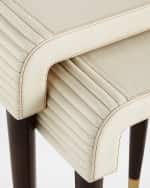 Image 3 of 4: Nova Leather Nesting Tables Set