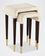 Image 1 of 4: Nova Leather Nesting Tables Set