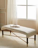 Image 4 of 4: Nova Leather Bench - 50"