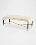 Image 1 of 4: Nova Leather Bench - 50"