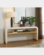 Image 4 of 4: Avalon Bone Console Table