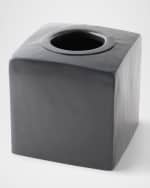 Image 2 of 2: Kassatex Nile Black Tissue Holder