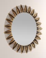 Image 5 of 5: Arteriors Goldie Wall Mirror, 50" Round