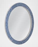 Image 2 of 4: Katherine Noble by BMC Blue Resin & Bone Wall Mirror, 40" Round