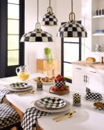 Image 2 of 4: MacKenzie-Childs Courtly Check 18" Dome Pendant Lamp