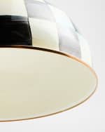 Image 3 of 4: MacKenzie-Childs Courtly Check 18" Dome Pendant Lamp