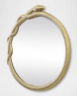 Image 2 of 4: Worlds Away Lucius Snake Wall Mirror