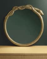 Image 3 of 4: Worlds Away Lucius Snake Wall Mirror
