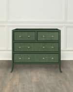 Image 3 of 7: Worlds Away Beckett 4-Drawer Chest, Green