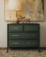 Image 4 of 7: Worlds Away Beckett 4-Drawer Chest, Green