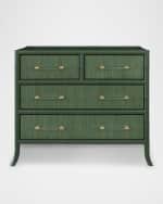 Image 1 of 7: Worlds Away Beckett 4-Drawer Chest, Green