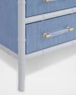 Image 4 of 5: Worlds Away Beckett 4-Drawer Chest, Blue