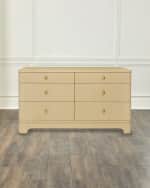 Image 2 of 6: Worlds Away Kilmer 6-Drawer Dresser, Natural