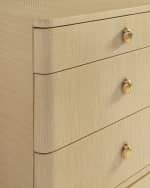 Image 4 of 6: Worlds Away Kilmer 6-Drawer Dresser, Natural