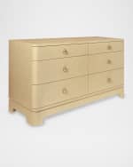Image 1 of 6: Worlds Away Kilmer 6-Drawer Dresser, Natural