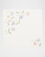 Image 1 of 3: Kim Seybert Vista Flower Embroidered Linen Napkin