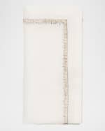 Image 2 of 2: Kim Seybert Filament Embroidered Linen Napkin