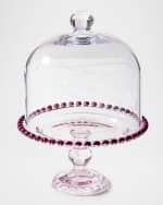 Image 3 of 3: Neiman Marcus Footed Dessert Plate with Dome