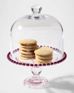 Image 1 of 3: Neiman Marcus Footed Dessert Plate with Dome