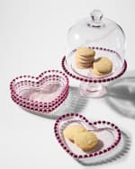 Image 2 of 3: Neiman Marcus Heart-Shaped Dessert Plates, Set of 4