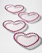 Image 3 of 3: Neiman Marcus Heart-Shaped Dessert Plates, Set of 4
