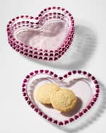 Image 1 of 3: Neiman Marcus Heart-Shaped Dessert Plates, Set of 4