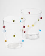 Image 1 of 3: Neiman Marcus Colorful Beaded Tumblers, 12 oz. - Set of 2