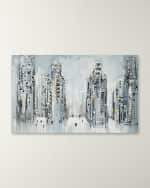 Image 1 of 2: RFA Fine Art "City Street Scene, 2024" Hand-Embellished Giclee by Ekaterina Ermilkina