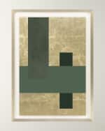 Image 1 of 3: "Gold Colorblock III" Hand-Embellished Giclee by Libby Langdon