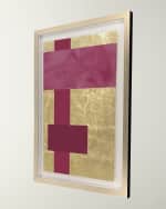 Image 2 of 2: "Gold Colorblock IV" Hand-Embellished Giclee by Libby Langdon