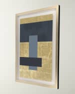 Image 2 of 2: "Gold Colorblock I" Hand-Embellished Giclee by Libby Langdon