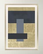 Image 1 of 2: "Gold Colorblock I" Hand-Embellished Giclee by Libby Langdon