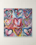 Image 1 of 2: RFA Fine Art "9 Hearts" Giclee on Gallery-Wrapped Canvas by Lara Brooke