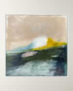 Image 1 of 2: "Blush and Bashful" Framed Giclee on Hand-Painted Canvas