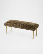 Image 3 of 6: Haute House Kylee Leopard Bench, 42"