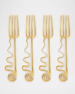 Image 3 of 5: L'Objet Spirale Cocktail Forks, Set of 4