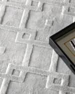 Image 6 of 8: Exquisite Rugs Camora Hand-Loomed Silver Rug, 12' x 15'
