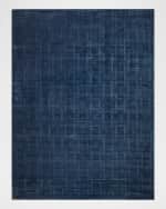 Image 1 of 8: Exquisite Rugs Camora Hand-Loomed Navy Rug, 10' x 14'