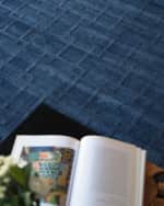 Image 8 of 8: Exquisite Rugs Camora Hand-Loomed Navy Rug, 10' x 14'